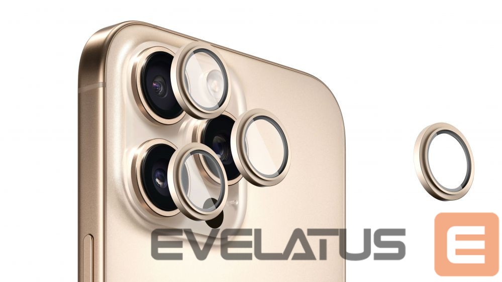 Apsauginiai stiklai Evelatus Apple iPhone 16 Pro / 16 Pro Max Camera Lens Protector Armor Desert Titanium