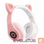 Belaidės ausinės Bemi  B39 Noise Cancell Kids Cat Bluetooth Wireless Headset FM Radio / MP3 Mico SD and Phone call 