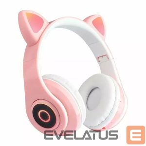 Belaidės ausinės Bemi  B39 Noise Cancell Kids Cat Bluetooth Wireless Headset FM Radio / MP3 Mico SD and Phone call 