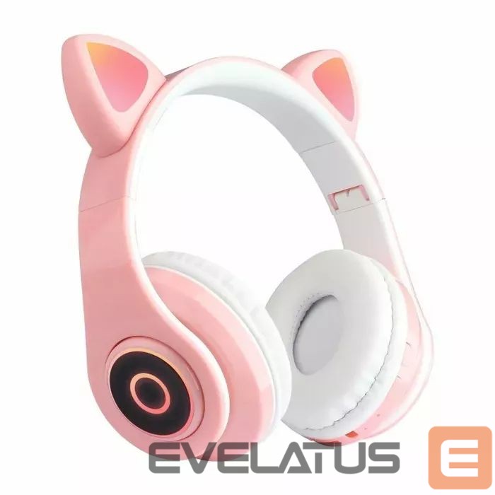 Belaidės ausinės Bemi B39 Noise Cancell Kids Cat Bluetooth Wireless Headset FM Radio / MP3 Mico SD and Phone call