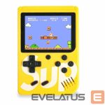 Žaidimų konsolės GameBox  R1 8bit Portable Retro Game console with 400 games 3'' LCD with TV RCA cable Yellow