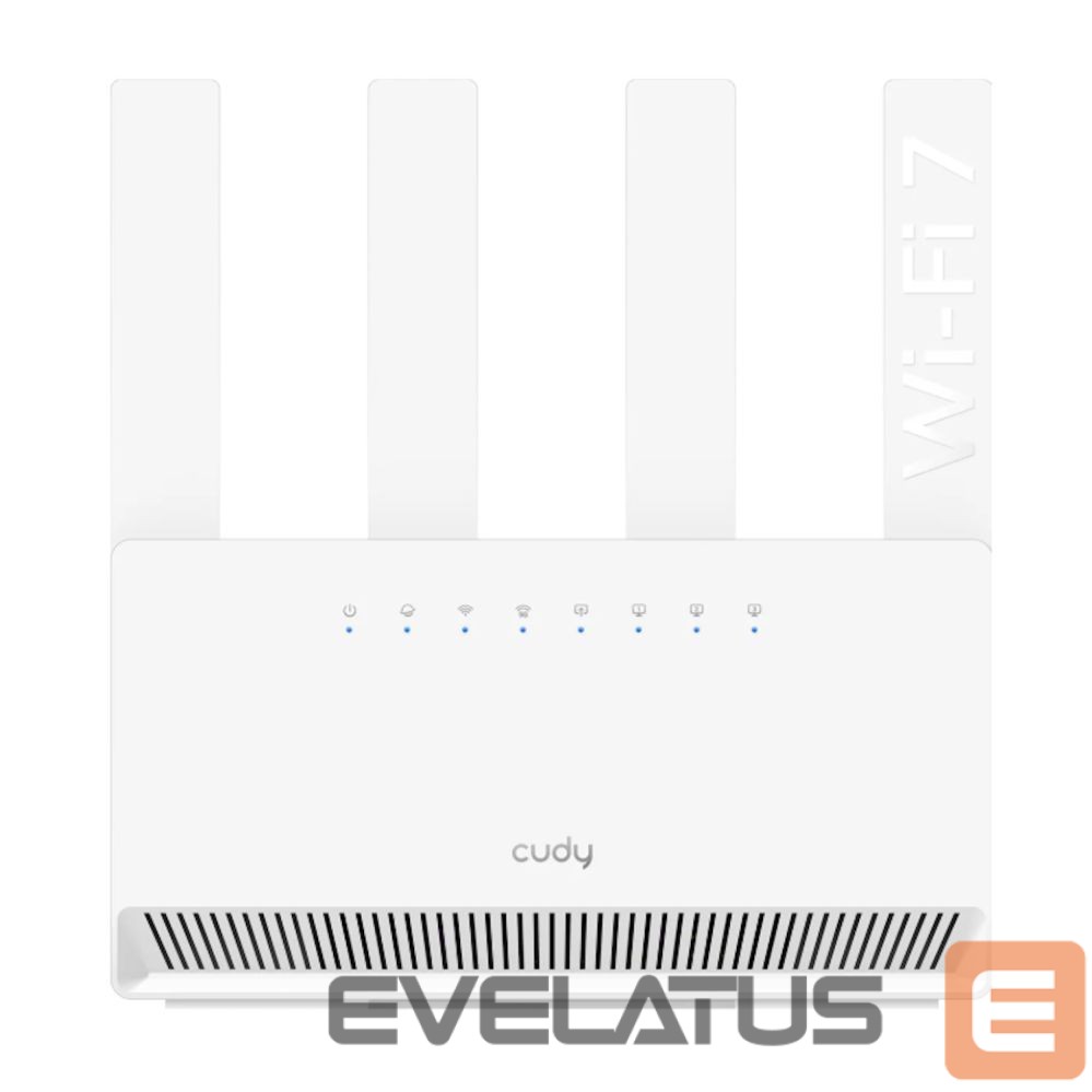 Maršrutizatoriai Cudy WR3600E BE3600 HyperLink WiFi 7 Router Dual Band Gigabit Ports 4x5dBi VPN MLO WPA3 Black