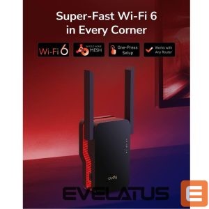 Maršrutizatoriai Cudy  RE3000 MeshFlex AX3000 WiFi 6 Mesh Repeater Dual Band Gigabit Port WPS WPA3 Signal Light White 