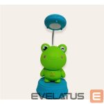 Stalinė lempa Kiddyz  NL1 Space Froggy Kids Night Light Desk Lamp (20x10cm) with USB Power & pencil sharpener Green
