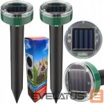 Kitas produktas iLike  Gardenera Solar Ultrasonic Mole and Rodent Repeller 22.5x6.3cm Set of 2 pcs for Garden and Lawn 