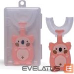 Dantų šepetėlis Kiddyz  U1 Electric Tooth brush kids 2–6 years U shape soft silicone bristles + Dustproof case Pink