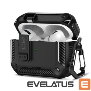 Dėklai ausinėms Tech-Protect Apple AIRPODS PRO 3 CARBONOX MAGSAFE Black