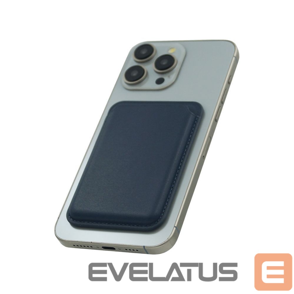 Universali kišenė telefono korpusui Evelatus Universal PU Leather Wallet with MagSafe Dark Blue