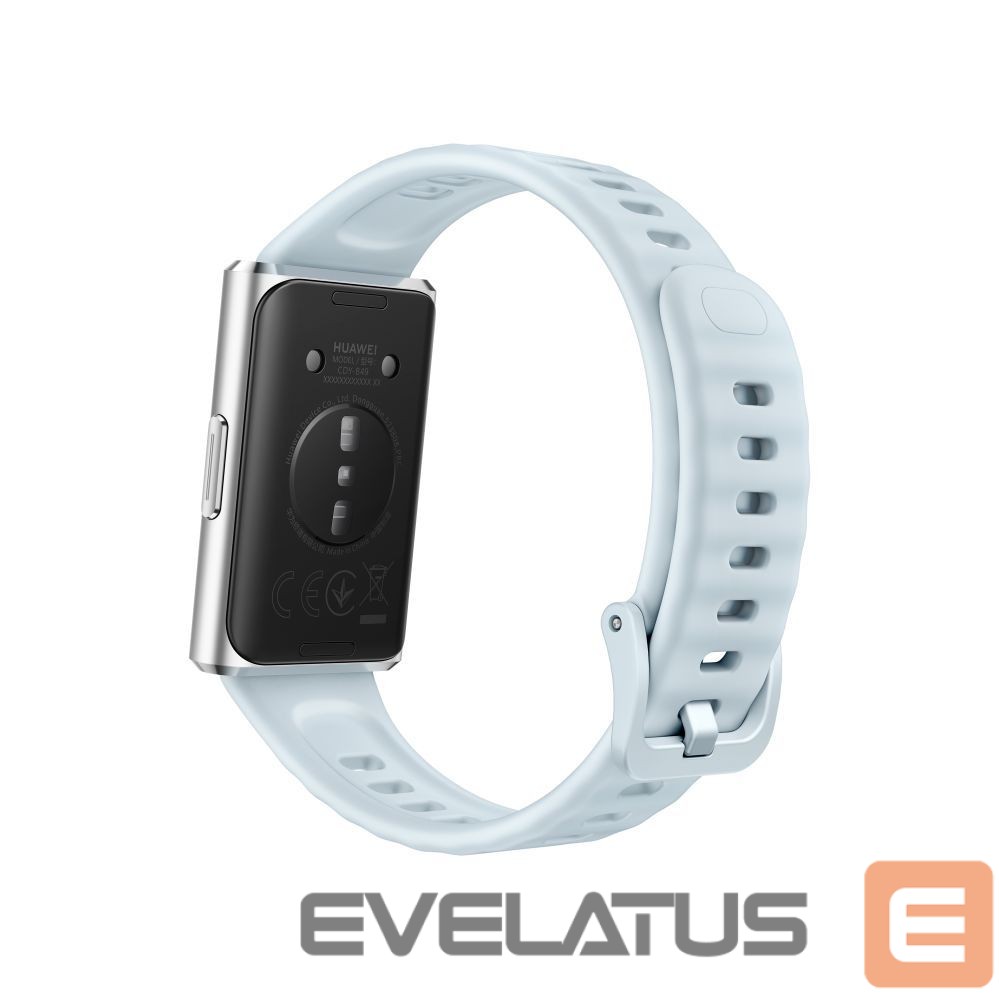 Fitneso apyrankė Huawei Band 11 Pro Silver Aluminum Alloy Case with Blue Fluoroelastomer Strap (Candy-B49F)
