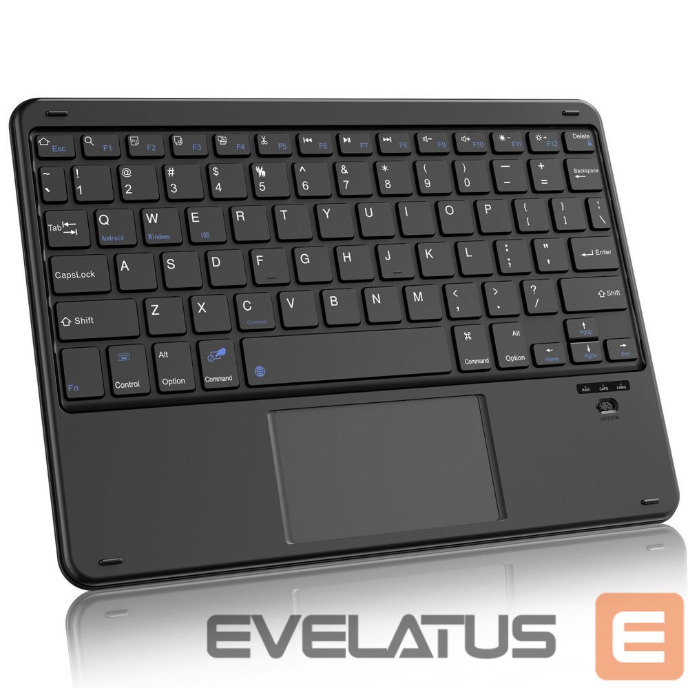 Kompiuterio klaviatūra Blackview K2 Bluetooth Keyboard Wireless Slim 10" for Tablet & Smartphone, Bluetooth 3.0, 280mAh Battery, Windows / Android / iOS Black