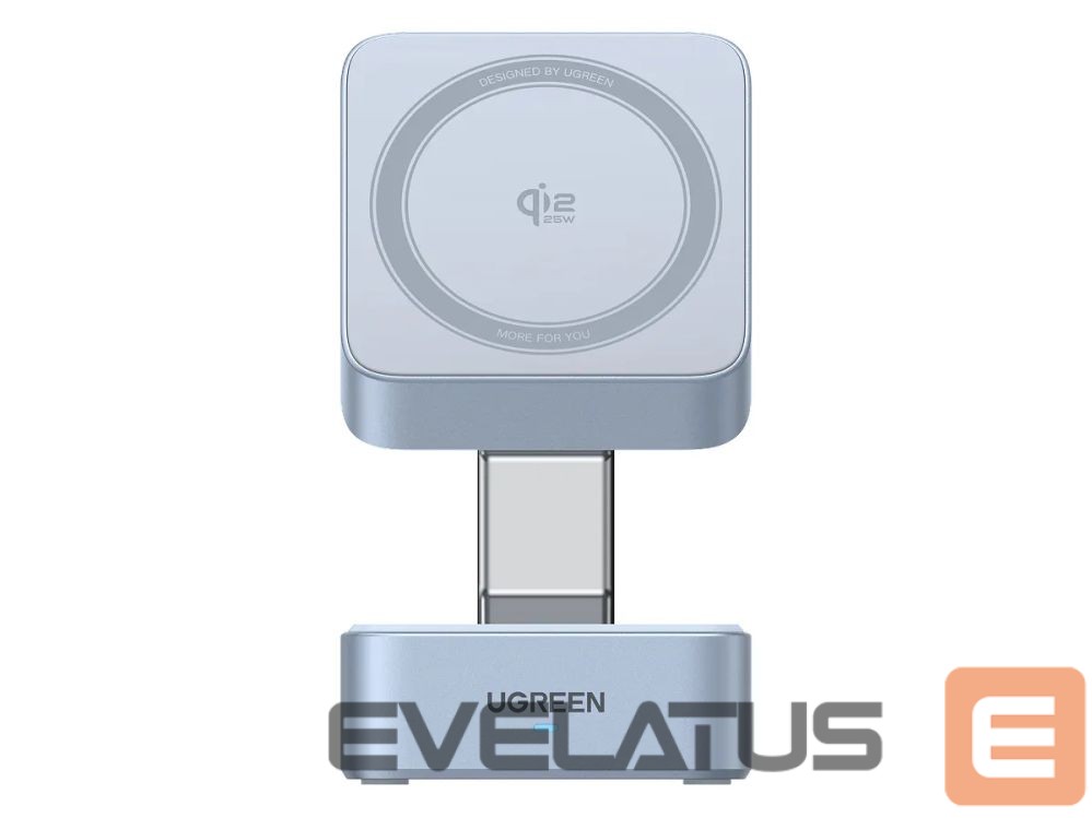 Belaidis įkroviklis Ugreen Magnetic Charger 25W 2-in-1 55960B Wireless, Qi2.2 35W Gray