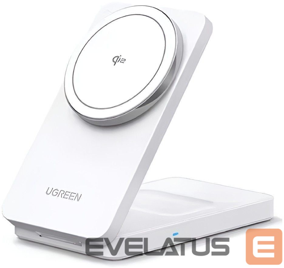Belaidis įkroviklis Ugreen Wireless Charger 2in1,20W,Qi2 45057 iPhone, AirPods White