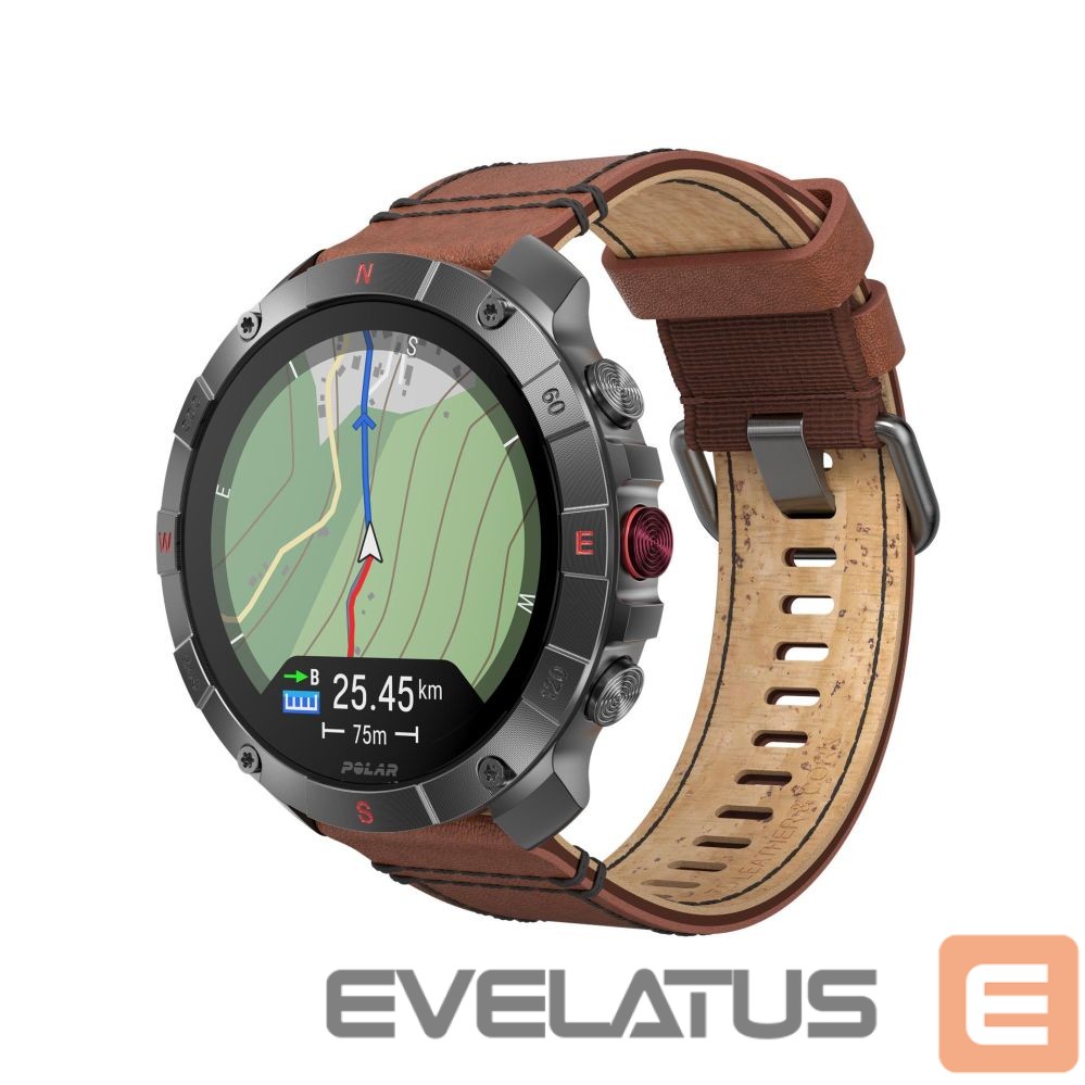 Išmanusis laikrodis Polar GRIT X2 PRO TI LTHR BRNZ M/L
