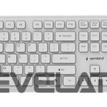 Kompiuterio klaviatūra Gembird  KEYBOARD +MOUSE WRL ENG/WH KBS-WPS-01-W 