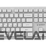 Kompiuterio klaviatūra Gembird  KEYBOARD +MOUSE WRL CYRILLIC/WH KBS-WPS-01-W-CYRL 