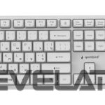 Kompiuterio klaviatūra Gembird  KEYBOARD +MOUSE WRL CYRILLIC/WHT KBS-WMS-01-W-CYRL 