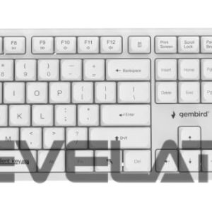 Kompiuterio klaviatūra Gembird  KEYBOARD +MOUSE WRL ENG/WHITE KBS-WMS-01-W 