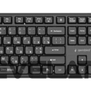 Kompiuterio klaviatūra Gembird  KEYBOARD +MOUSE WRL CYRILLIC/BLACK KBS-WMS-01-CYRL 