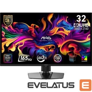 Monitoriai MSI  Monitor||31.5 "|3840 x 2160 pixels|4K Ultra HD|Native aspect ratio 16:9|QD-OLED|Flat|MAG322UPQD-OLEDE16 