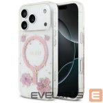 Kitos prekės Guess  Guess Resin Flowers Glitter MagSafe Case for iPhone 17 Pro - Pink 