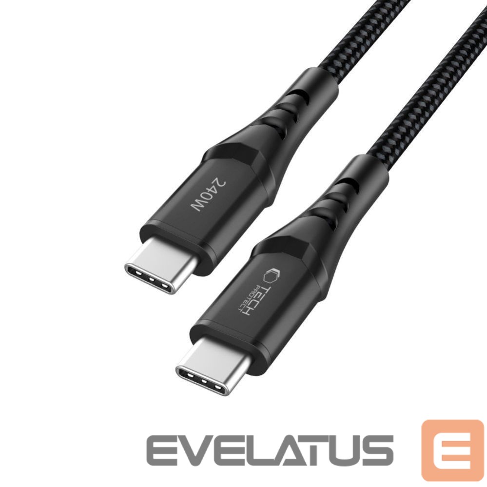 Kitos prekės Tech-Protect Tech-Protect Ultraboost UB11T USB-C / USB-C PD 240W / QC3.0 Cable 100 cm - Black