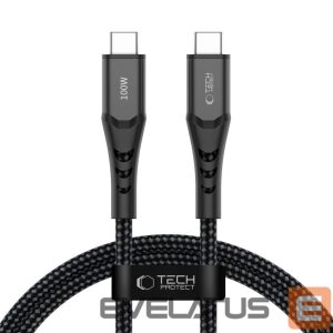 Kitos prekės Tech-Protect  Tech-Protect Ultraboost UB11T USB-C / USB-C PD 100W / QC3.0 Cable 100 cm - Black 