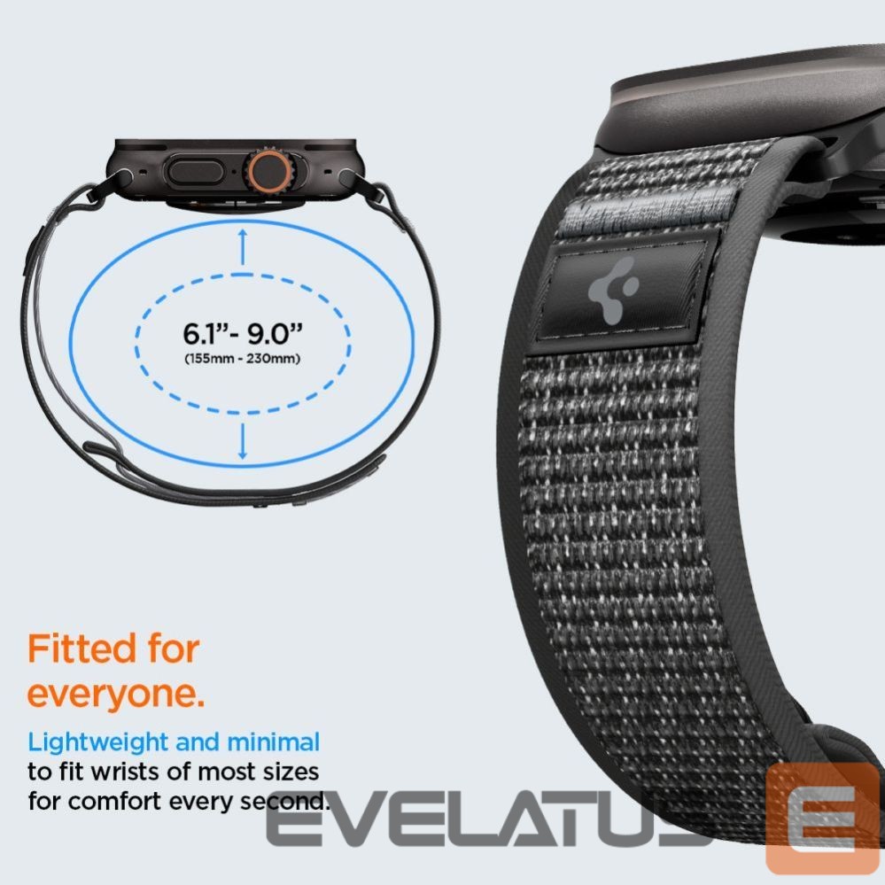 Kitos prekės Spigen Spigen Athlex Air 2 Strap for Apple Watch 44/45/46/49mm - Black and Gray