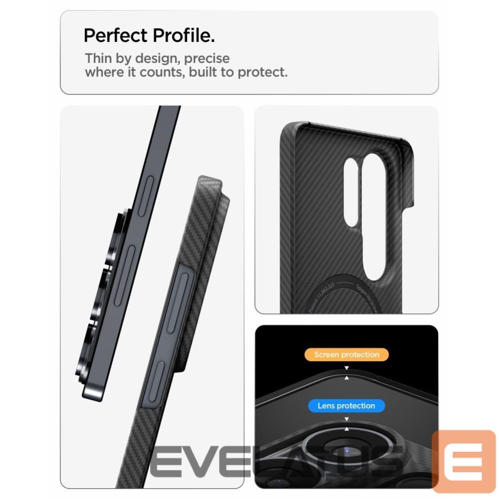 Kitos prekės Spigen Spigen AirSkin Aramid Mag MagSafe Case for Samsung Galaxy S26 Ultra - Black