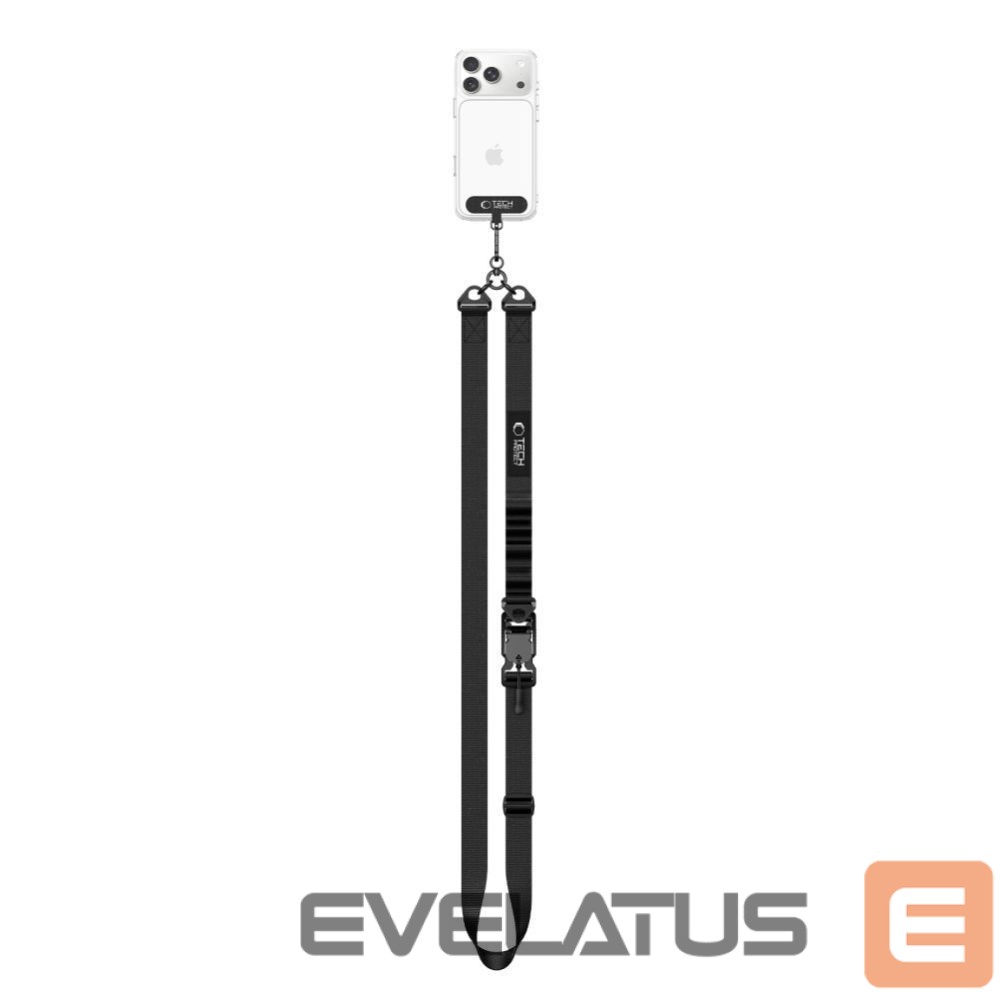 Kitos prekės Tech-Protect Tech-Protect C9S Rope Crossbody Phone Lanyard - Black