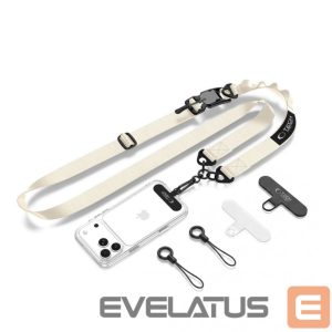 Kitos prekės Tech-Protect  Tech-Protect C9S Rope Crossbody Phone Lanyard - Beige 