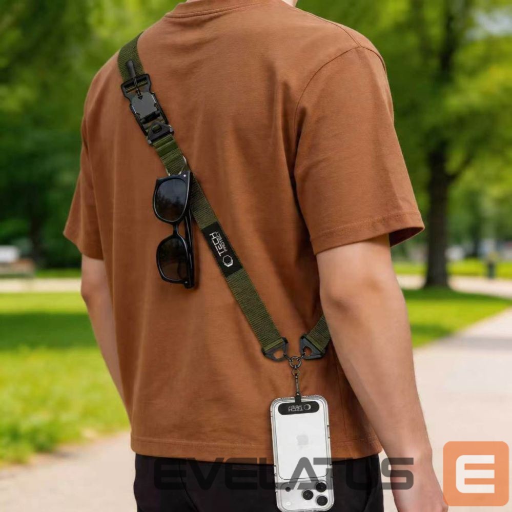 Kitos prekės Tech-Protect Tech-Protect C9S Rope Crossbody Phone Lanyard - Green