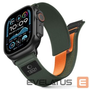 Kitos prekės Tech-Protect  Tech-Protect Nylon Elite Strap for Apple Watch 44/45/46/49 mm - Green/Orange 