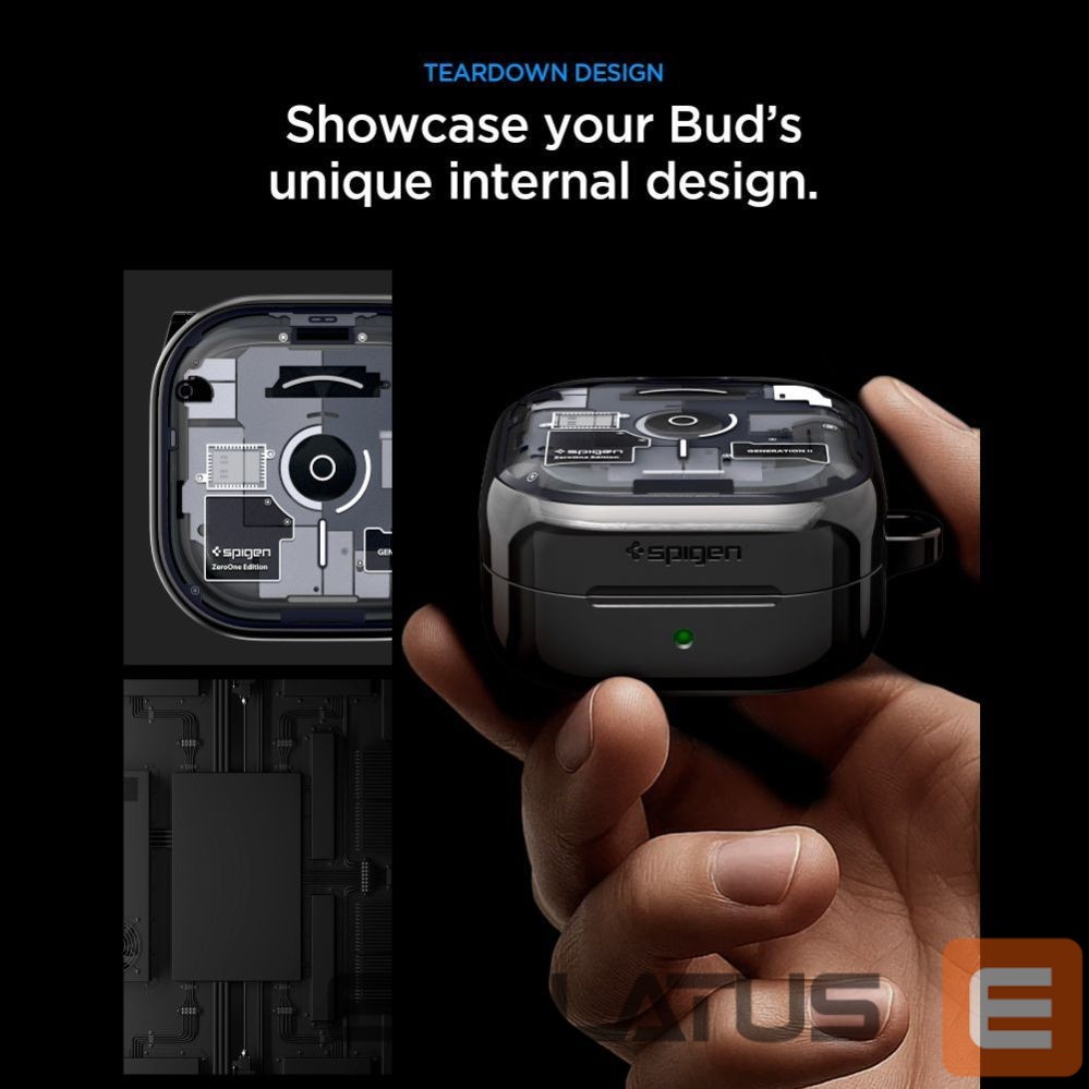 Kitos prekės Spigen Spigen Ultra Hybrid Zero One Case for Samsung Galaxy Buds 4 / 4 Pro - Black