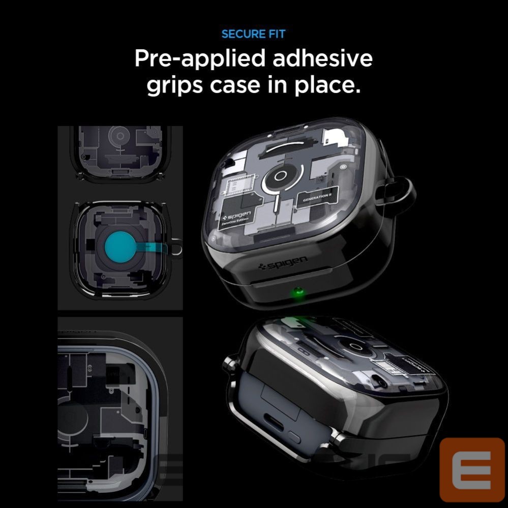 Kitos prekės Spigen Spigen Ultra Hybrid Zero One Case for Samsung Galaxy Buds 4 / 4 Pro - Black