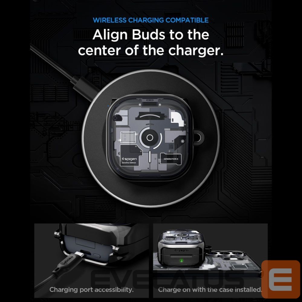 Kitos prekės Spigen Spigen Ultra Hybrid Zero One Case for Samsung Galaxy Buds 4 / 4 Pro - Black