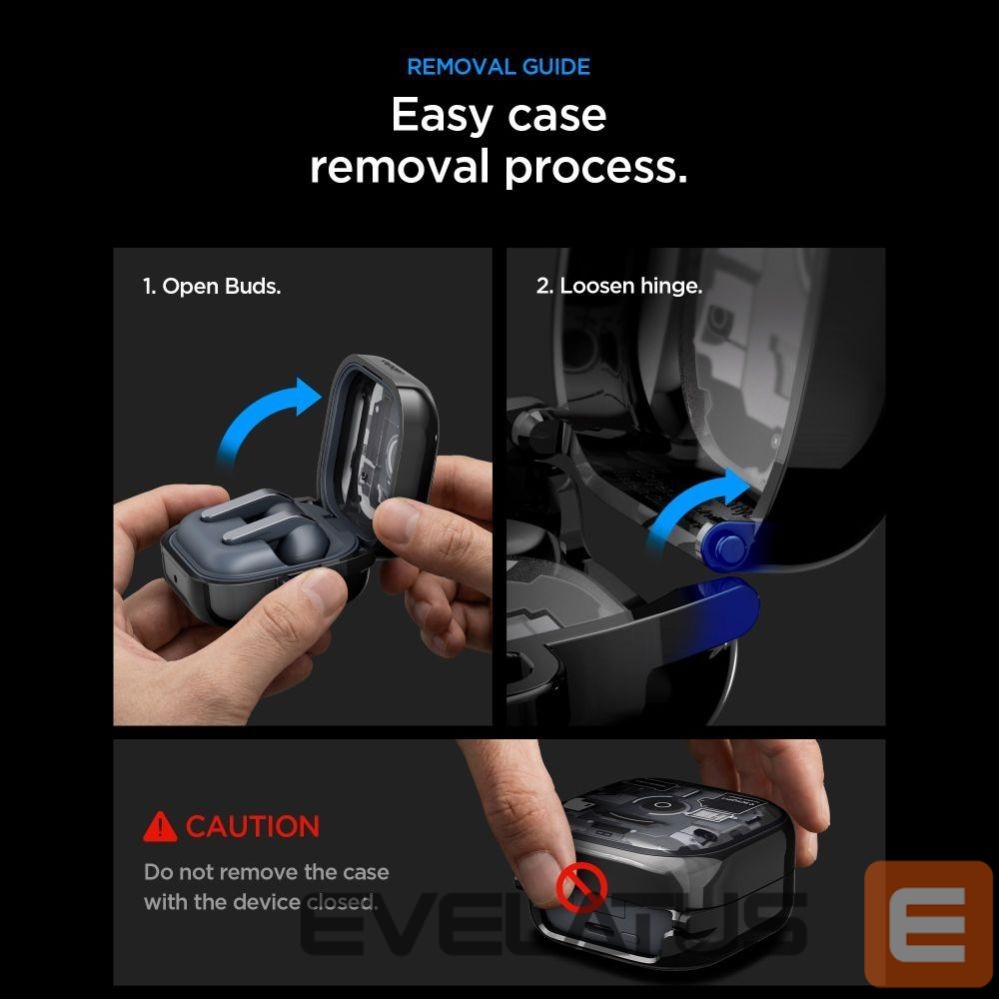 Kitos prekės Spigen Spigen Ultra Hybrid Zero One Case for Samsung Galaxy Buds 4 / 4 Pro - Black