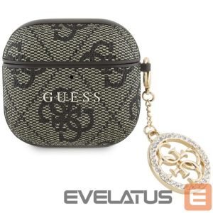 Kitos prekės Guess  Guess 4G Strass Charm Case for AirPods 4 - Brown 