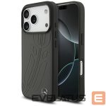Kitos prekės Mercedes-Benz  Mercedes Leather Large Laurel Leave MagSafe Case for iPhone 17 Pro - Black and Gray 