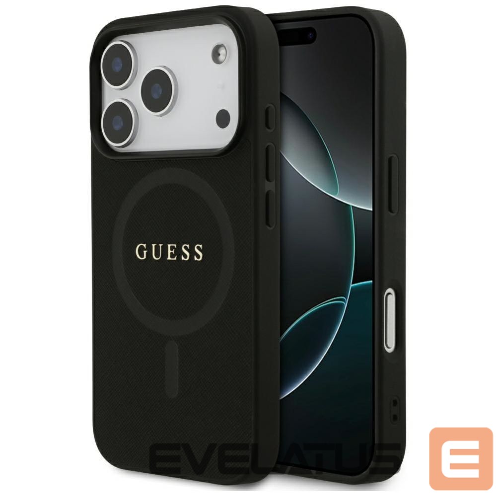 Kitos prekės Guess Guess Saffiano Classic Logo MagSafe Case for iPhone 17 Pro - Black