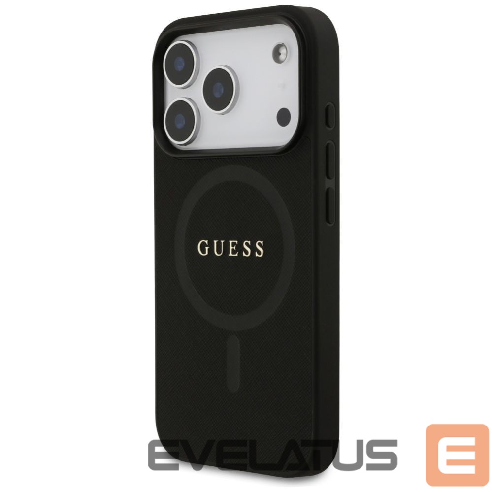 Kitos prekės Guess Guess Saffiano Classic Logo MagSafe Case for iPhone 17 Pro - Black