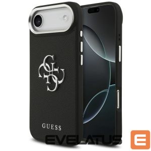 Kitos prekės Guess  Guess Grained Big 4G Classic Logo case for iPhone 17 Air - black 
