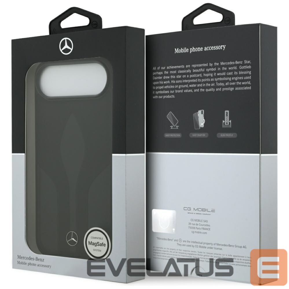 Kitos prekės Mercedes-Benz Mercedes Leather The Move MagSafe case for iPhone 17 Air - black