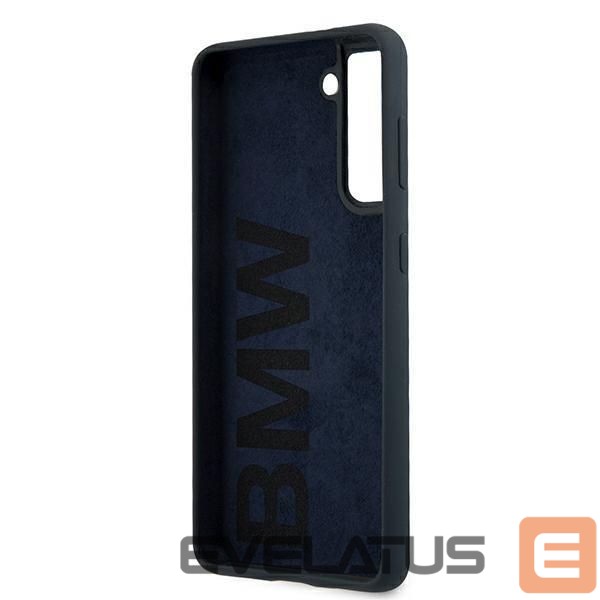 Nugarėlės dėklai BMW Etui BMW BMHCS21SSILNA S21 G991 granatowy/navy hardcase Silicone Signature