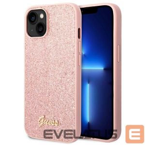 Nugarėlės dėklai Guess  Guess GUHCP14MHGGSHP iPhone 14 Plus 6,7" różowy/pink hard case Glitter Script 