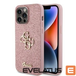 Nugarėlės dėklai Guess  Guess GUHCP15LHG4SGP iPhone 15 Pro 6.1" pink/pink hardcase Glitter Script Big 4G 