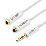 Kabelis Ugreen  Ugreen cable cable headphone splitter mini jack 3.5 mm - 2 x mini jack 3.5 mm (2 x stereo output) 20cm white (AV134) 