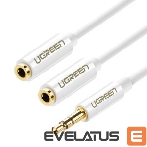 Kabelis Ugreen  Ugreen cable cable headphone splitter mini jack 3.5 mm - 2 x mini jack 3.5 mm (2 x stereo output) 20cm white (AV134) 