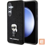 Nugarėlės dėklai Karl Lagerfeld  Karl Lagerfeld Fixed Glitter Ikonik Logo Metal Pin case for Samsung Galaxy S24+ - black 