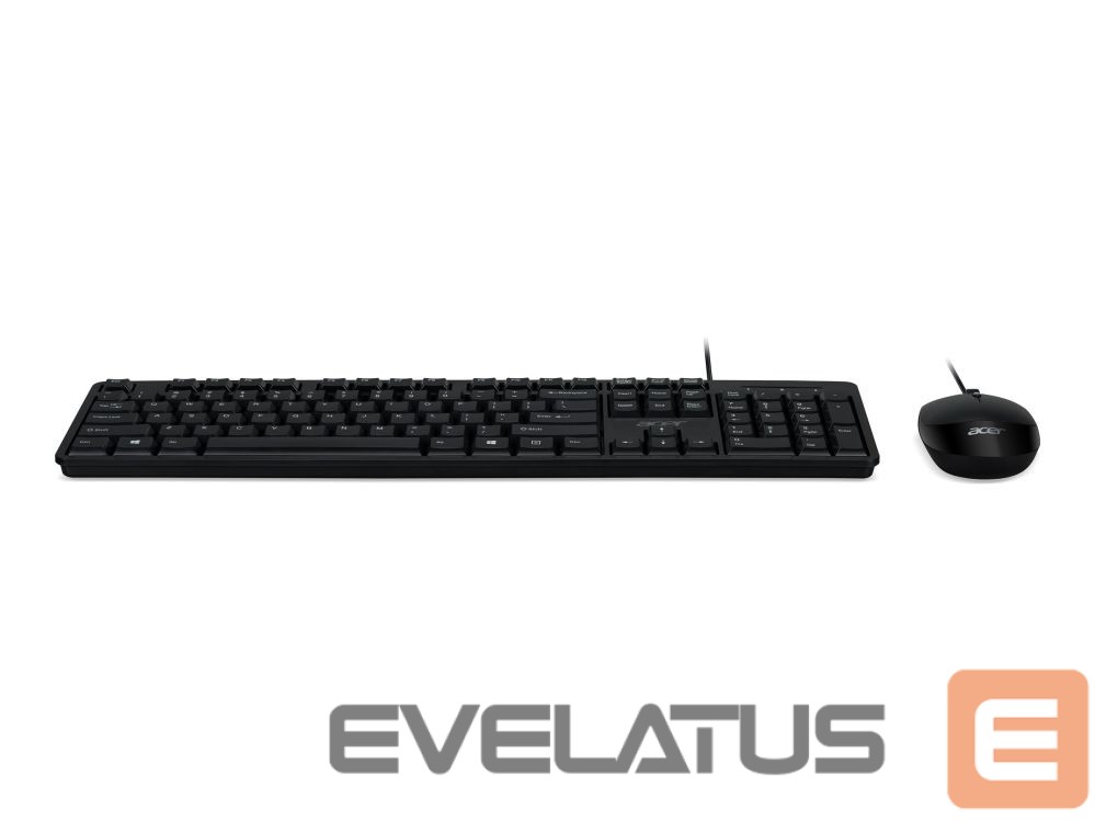 Kompiuterio klaviatūra Acer Combo 100, AKW900 + AMW920 | Keyboard and Mouse Set | Wired | Mouse included | US International | Black | Retail Pack
