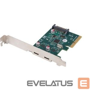 Adapteris Lanberg  PCI-Express X1 Card to 2X USB-C 3.2 GEN 2X1 Low profile | PCE-UC3-002 